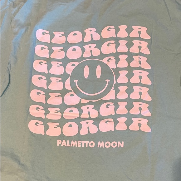 Women's Short Sleeve Tee - Aqua Print - Picture 1 of 5